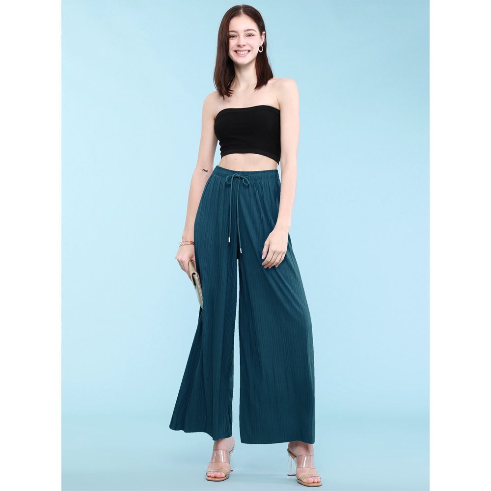 Made by Johnny Pleated Pants Wide Leg Palazzo Teal OS NWT (Flaw)